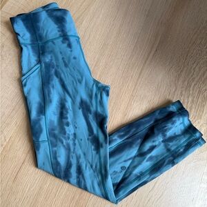 Lululemon Blue Tie-Dye Leggings
